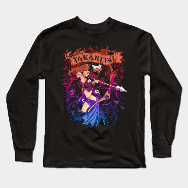 Hunter Dark Long Sleeve T-Shirt by Takarita